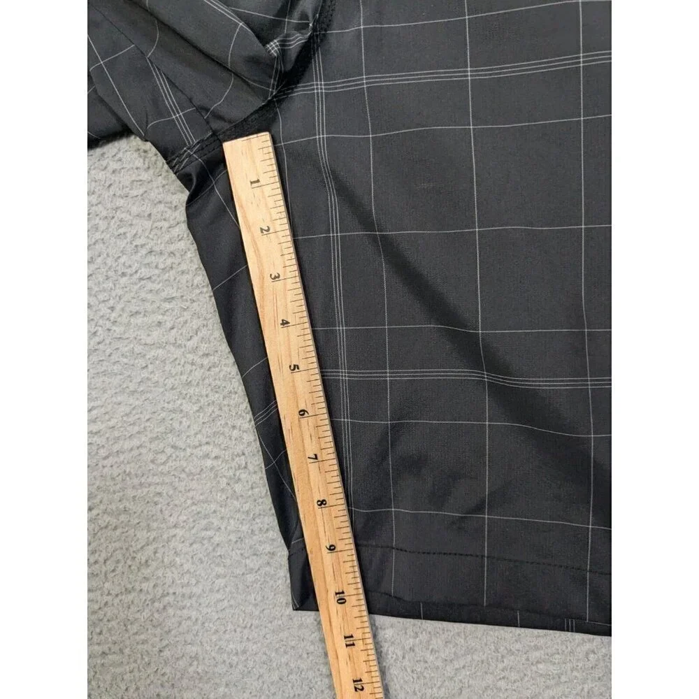 Cinch Shorts Mens 32 Golf Stretch Casual Black Plaid